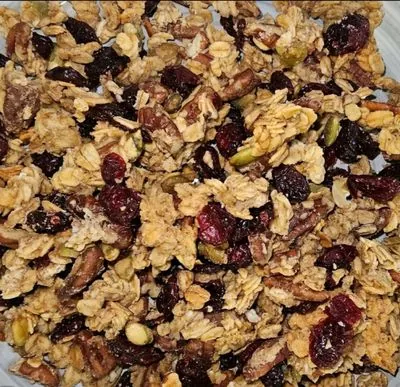 Granola with dried cranberries and nuts